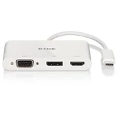Adaptery i przejściówki - D-Link Adapter USB-C/HDMI/VGA/DisplayPort DUBV310 - miniaturka - grafika 1