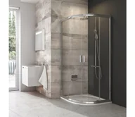 Kabiny prysznicowe - Ravak 3B240C00Z1B-Kabina prysznicowa czteroczęściowa półokrągła BLIX 80x80cm chrom błyszczący - miniaturka - grafika 1