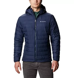 Columbia Męska kurtka z kapturem Powder Lite niebieski granatowy (Collegiate Navy) XL WO1151 - Kurtki męskie - miniaturka - grafika 1