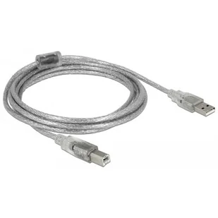 Kabel Usb 2.0 Am-bm 3m + Ferryt Przezroczysty - Kable komputerowe i do monitorów - miniaturka - grafika 1