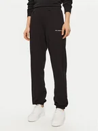 Spodnie sportowe damskie - KARL LAGERFELD Spodnie dresowe A1W10130 Czarny Relaxed Fit - miniaturka - grafika 1