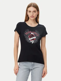 Morgan T-Shirt 251-DREBEL Czarny Regular Fit - Koszulki i topy damskie - miniaturka - grafika 1