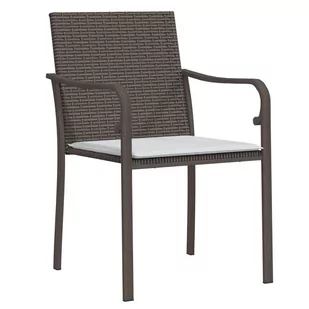 Krzesła ogrodowe z poduszkami, 6 szt., brązowe, 56x59x84 cm Lumarko! - Fotele i krzesła ogrodowe - miniaturka - grafika 1