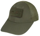 Czapki męskie - Mil-Tec Letnia Czapka Z Daszkiem Bejsbolówka Przewiewna Z Siatką Velcro Zielona - miniaturka - grafika 1