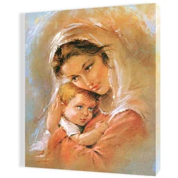 Obraz religijny na płótnie Matka Boża z Dzieciątkiem Jezus - Ikony i obrazy sakralne - miniaturka - grafika 1