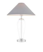 Lampy stojące - Kaspa : Lampa stołowa Rea - szary abażur (40603108) - miniaturka - grafika 1
