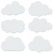 Dekoracje domu - Chmurki Zestaw 6 szt. Ażurowa Dekoracja Panel Obraz Ozdoba 3D Na Ścianę - miniaturka - grafika 1