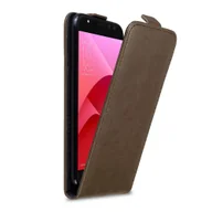 Etui i futerały do telefonów - Pokrowiec Do Asus ZenFone 4 Selfie PRO w Etui BRĄZOWA KAWA  Flip Case Cover Obudowa Ochronny Cadorabo - miniaturka - grafika 1
