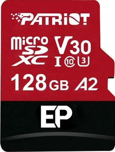 Karta Patriot EP MicroSDXC 128 GB Class 10 UHS-I/U3 A2 V30 PEF128GEP32MCX - Karty pamięci - miniaturka - grafika 1