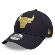 Czapki damskie - Czapka z daszkiem New Era Chicago Bulls Metallic 9FORTY 60595196 Granatowy - miniaturka - grafika 1