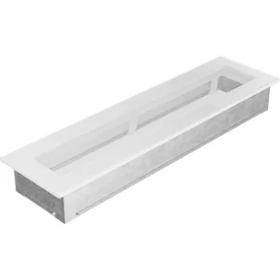 Kratki.pl KRATKA KOMINKOWA PROSTOKĄTNA BIAŁA 110X420 MM 42B - Akcesoria kominkowe - miniaturka - grafika 1