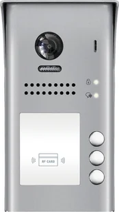 Eura-Tech KASETA ZEWNĘTRZNA WIDEODOMOFONU EURA VDA-84A5 2EASY natynkowa 3-lokatorska fisheye z funkcją karty zbliżeniowej - Wideodomofony - miniaturka - grafika 1