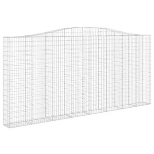 VIDAXL Kosze gabionowe, 3 szt, 400x30x180/200 cm, galwanizowane żelazo - Ogrodzenia - miniaturka - grafika 4