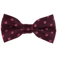 Krawaty i muchy męskie - Mucha bordowa kwiaty EM 17 - EM Men's Accessories - miniaturka - grafika 1
