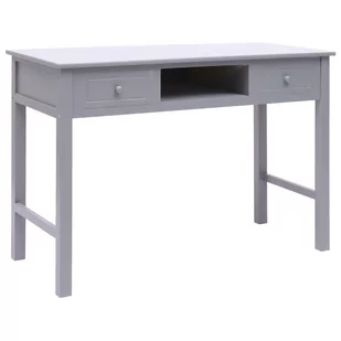 vidaXL Biurko, szare, 110 x 45 x 76 cm - Biurka - miniaturka - grafika 1