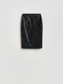 Spódnice - Reserved - Wzorzysta spódnica midi - czarny - miniaturka - grafika 1