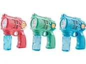 Bańki mydlane - PISTOLET NA BAŃKI + PŁYN Automat do Baniek Mydlanych WYRZUTNIA Bazooka - miniaturka - grafika 1