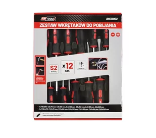 Aw Zestaw Wkrętaków Do Pobijania 12szt. AW36952 - Śrubokręty - miniaturka - grafika 1
