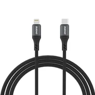 Kable USB - Kabel przewód w oplocie USB-C - iPhone Lightning 30W 1.2m - czarny DUDAO - miniaturka - grafika 1