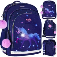 Plecaki szkolne i tornistry - ZESTAW PLECAK SZKOLNY DLA DZIEWCZYNKI JEDNOROŻEC GALAXY PIÓRNIK WOREK - miniaturka - grafika 1