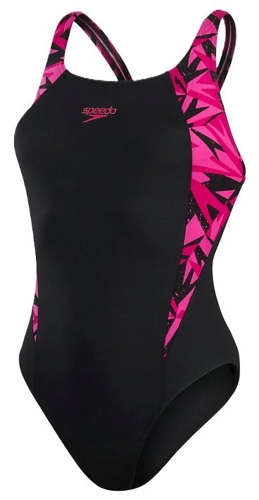 Strój kąpielowy Speedo Hyperboom czarny różowy 34