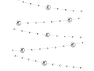 Dekoracje sali - Girlanda perłowa srebrna - 650 cm - 1 szt. - miniaturka - grafika 1