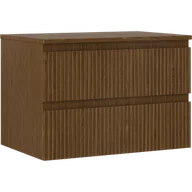 Szafki łazienkowe - Mexen Rivel szafka łazienkowa podumywalkowa 70 cm z blatem, 2 szuflady, ryflowana , orzech - 91A20-07047-2-BFFC86 - miniaturka - grafika 1
