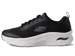 Trampki męskie - Skechers Męskie trampki 232502 BKW Black Mesh/Syntetyczne, 9 UK - grafika 1