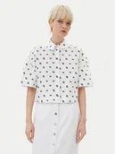 Koszule damskie - KARL LAGERFELD Koszula A2W11033 Biały Relaxed Fit - miniaturka - grafika 1