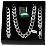 Łańcuszki - Gruby Męski Łańcuszek Srebrny 925 Szeroki Na Prezent Dla Niego + Dedykacja - miniaturka - grafika 1