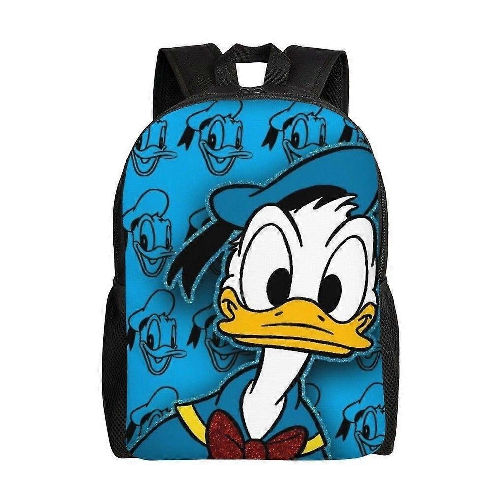 Kaczor Donald Wszechstronny plecak Zmywalny plecak szkolny w stylu casual Modna torba na komputer z tkaniny Oxford Unisex-hjka3217