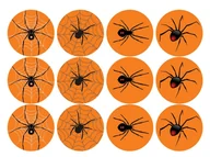 Halloween - Opłatki na muffiny babeczki Halloween Pająki - miniaturka - grafika 1