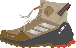 adidas Uniseks - dzieci Terrex AX4R Mid CLIMAWARM+ Hiking Shoes Kids, cardboard/matte silver/semi impact orange, 36 EU - Buty dla chłopców - miniaturka - grafika 1