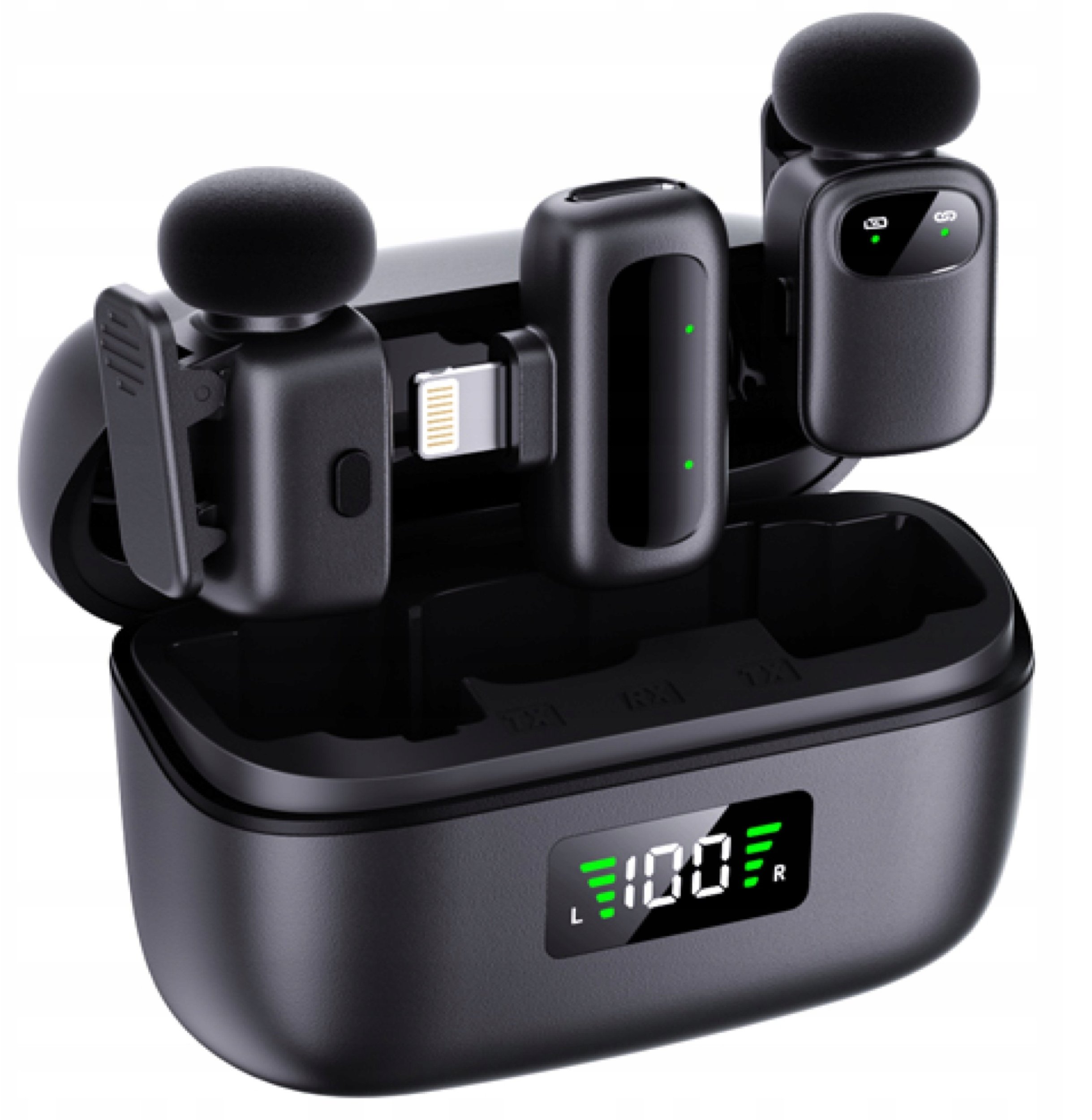 MIKROFON KRAWATOWY BEZPRZEWODOWY DO TELEFONU USB-C NA KLIPS ANDROID 2 MIC