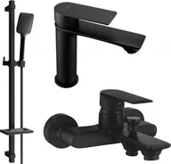 Zestawy baterii łazienkowych - Mexen Royo DQ62 zestaw wannowy, czarny - 72203DQ62-70 - miniaturka - grafika 1