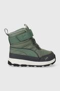 Buty dla dziewczynek - Puma buty zimowe dziecięce Evolve Boot AC+ Inf kolor zielony - miniaturka - grafika 1