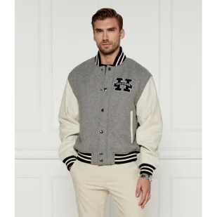 Tommy Hilfiger Wełniana kurtka | Regular Fit | z dodatkiem skóry - Kurtki męskie - miniaturka - grafika 1
