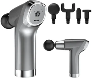 Pistolet do masażu masażer do pleców ciała mocny 4 końcówki massage gun - Masażery - miniaturka - grafika 1