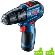 Wiertarko-wkrętarki akumulatorowe - Bosch GSB 12V-30 Akumulatorowa wiertarko-wkrętarka udarowa, 12V, 2x 2,0Ah 06019G9100 - miniaturka - grafika 1