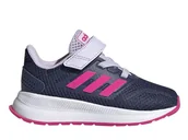 Buty dla dziewczynek - Buty dziecięce adidas EG6154 RUNFALCON I Niebieskie - miniaturka - grafika 1