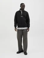 Swetry męskie - Jack & Jones Sweter - JJEsoho Mężczyźni Bawełna czarny jednolity, S - miniaturka - grafika 1