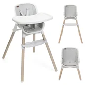 Krzesełka do karmienia - Chicco Krzesło zest plus wooden grey - miniaturka - grafika 1