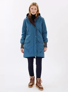 finside Dwustronna kurtka zimowa "Suomukka" w kolorze niebiesko-brązowym - Kurtki damskie - miniaturka - grafika 1