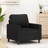 Fotele - vidaXL Fotel, czarny, 60 cm, obity aksamitem - miniaturka - grafika 1