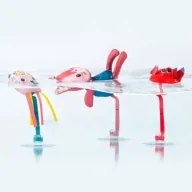 Zabawki do kąpieli - Zestaw 3 zabawek do kąpieli z przyssawkami Kotka Jeanne 3 m+ - miniaturka - grafika 1