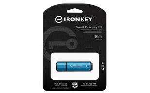 Kingston 8GB IronKey Vault Privacy 50 AES-256 Encrypted, FIPS 197 - Pendrive - miniaturka - grafika 1