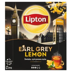 Lipton Earl Grey Lemon Herbata czarna 138g 92 torebki - Herbata - miniaturka - grafika 1