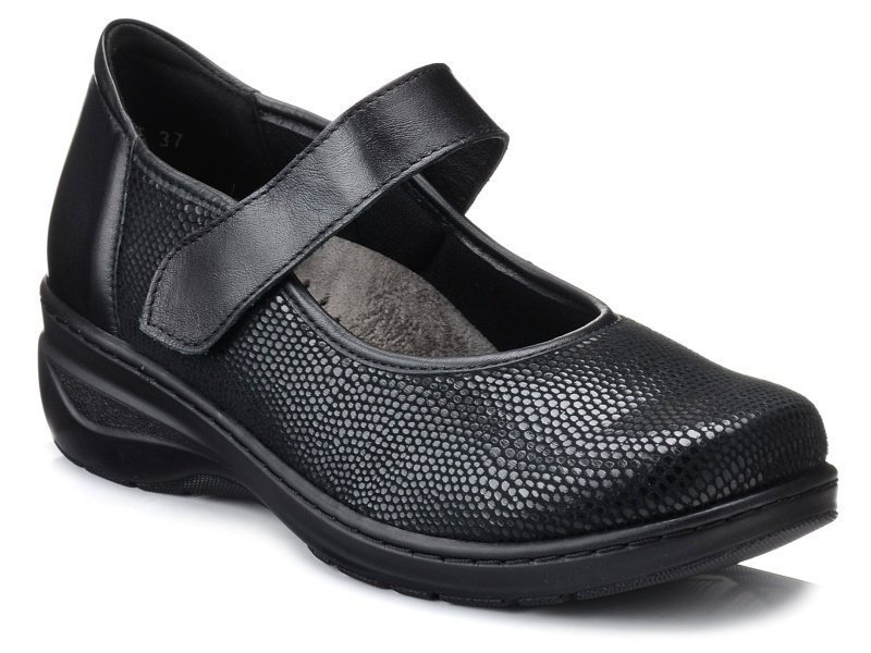 Półbuty damskie KOSELA MEDIC 1833 czarne rzep-40
