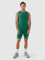 Spodnie sportowe męskie - 4F Legginsy krótkie treningowe męskie - zielone XL - miniaturka - grafika 1
