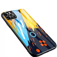 Etui i futerały do telefonów - Color Glass Case etui pokrowiec nakładka ze szkła hartowanego z osłoną na aparat iPhone 11 Pro Max pattern 1 - miniaturka - grafika 1